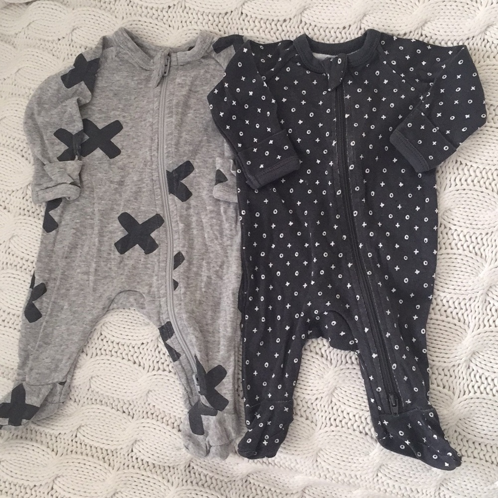 Cotton On baby pajama sleepers with zippers.